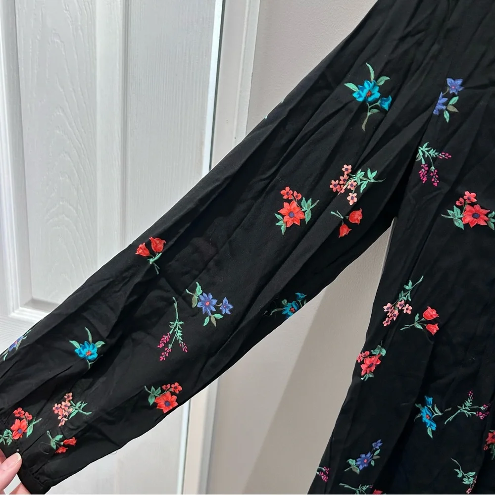 Old Navy Black Floral Dress-XS - Picture 2 of 7